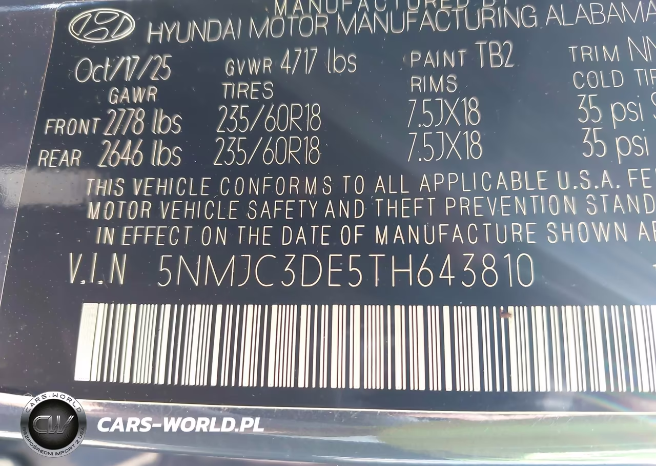 2026 Hyundai Tucson Sel Premium VIN:5NMJC3DE5TH643810 - 9