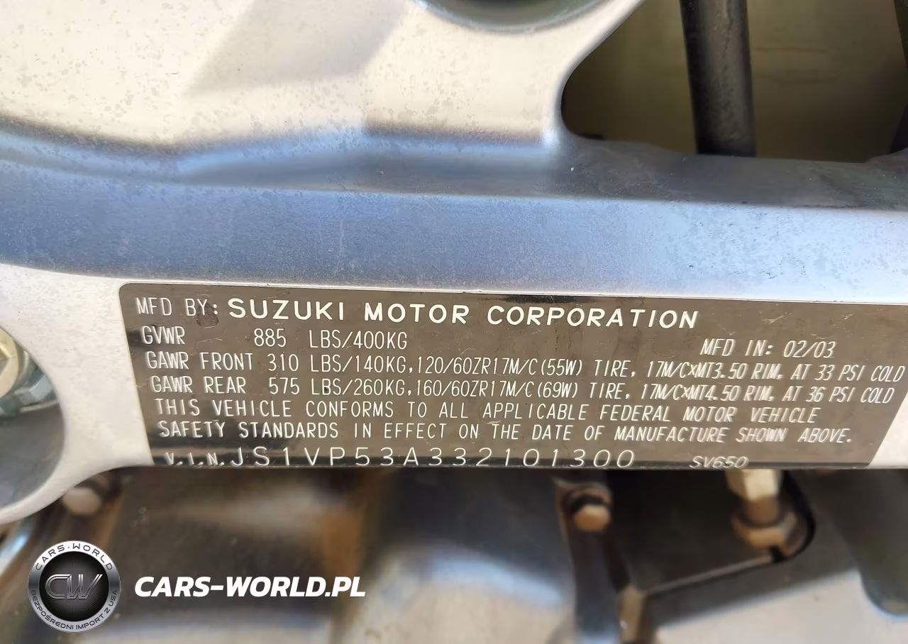 2003 Suzuki Sv650 VIN:JS1VP53A332101300 - 10