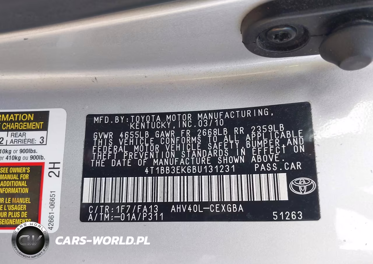 2011 Toyota Camry Hybrid VIN:4T1BB3EK6BU131231 - 9