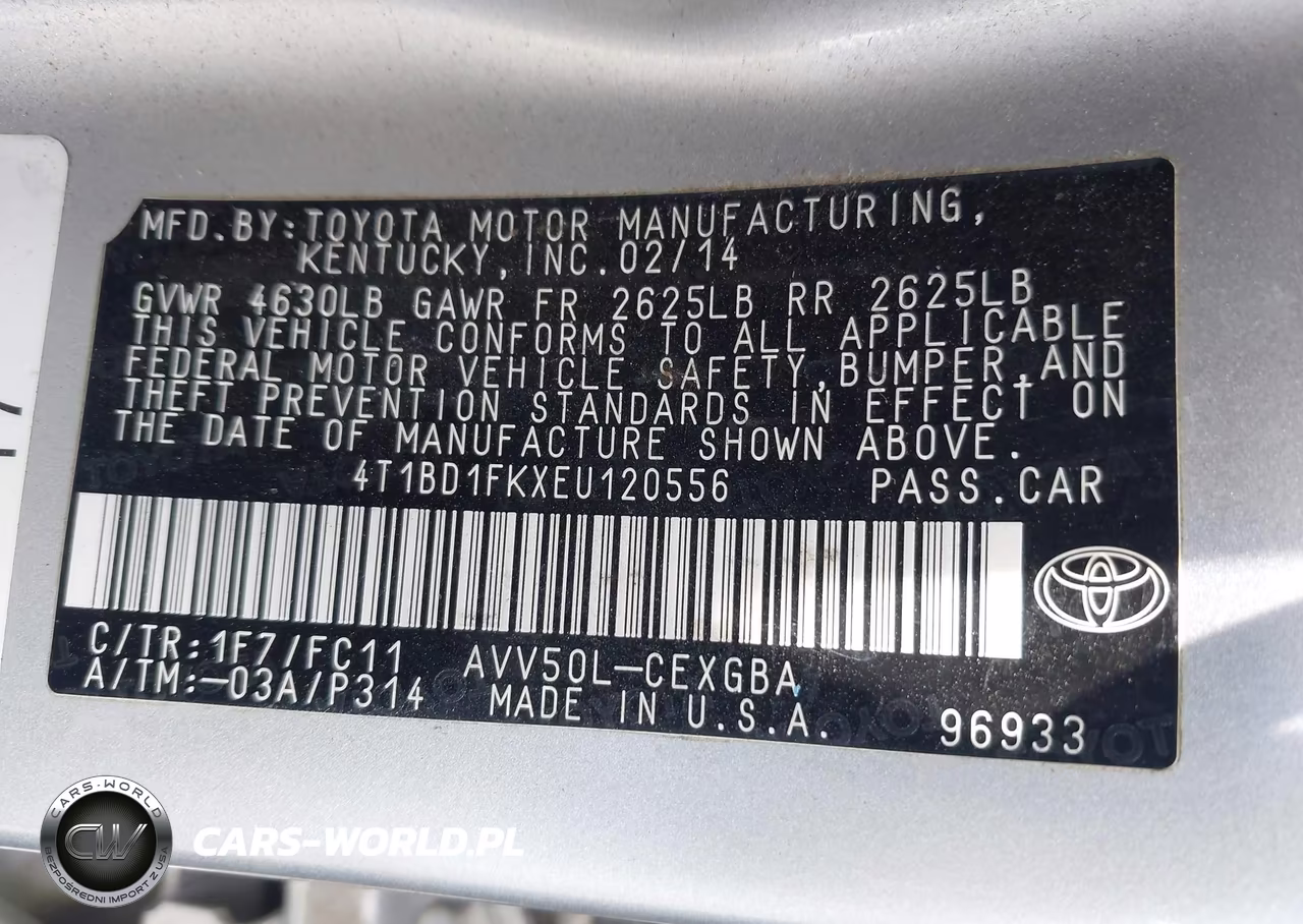 2014 Toyota Camry Hybrid Xle VIN:4T1BD1FKXEU120556 - 9