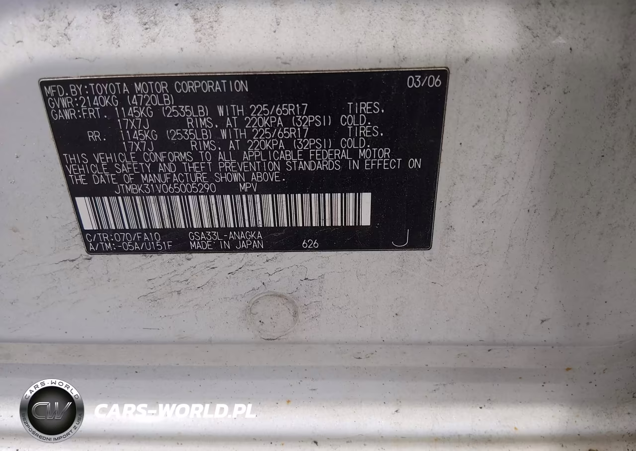2006 Toyota Rav4 Limited V6 VIN:JTMBK31V065005290 - 9