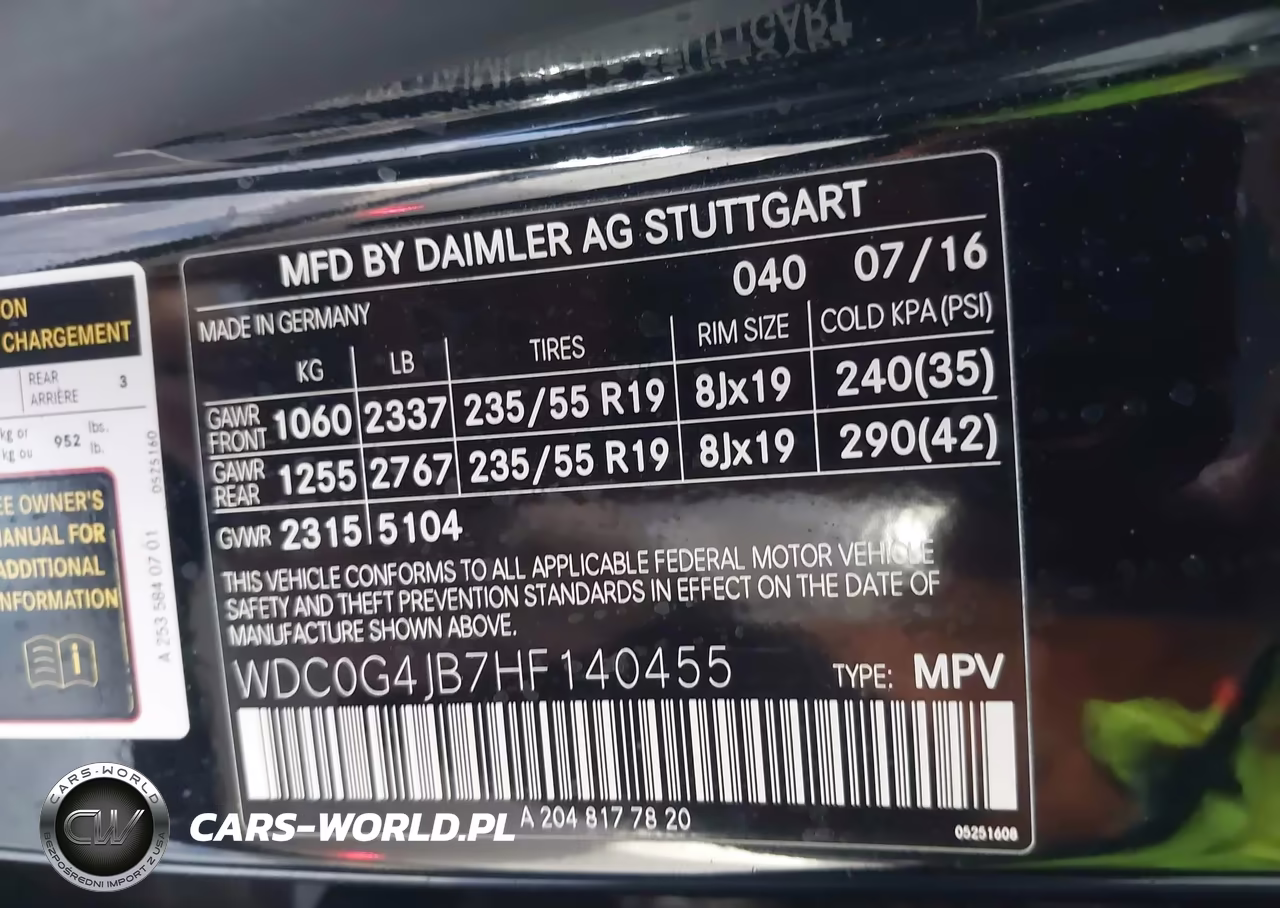 2017 Mercedes-Benz Glc 300 VIN:WDC0G4JB7HF140455 - 9