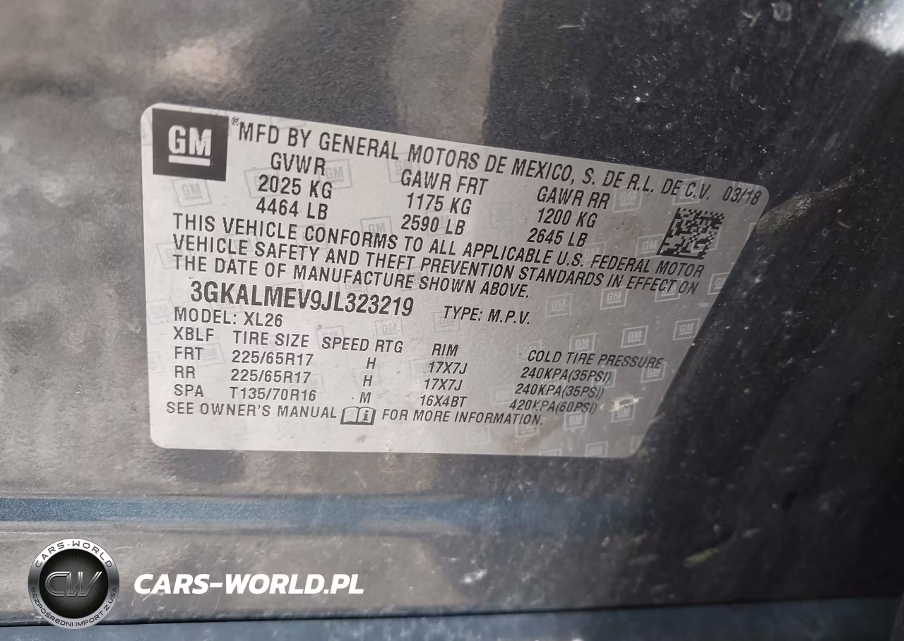 2018 GMC Terrain Sle VIN:3GKALMEV9JL323219 - 9