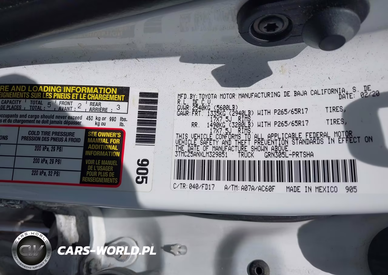 2020 Toyota Tacoma Trd Sport VIN:3TMCZ5ANXLM329851 - 9