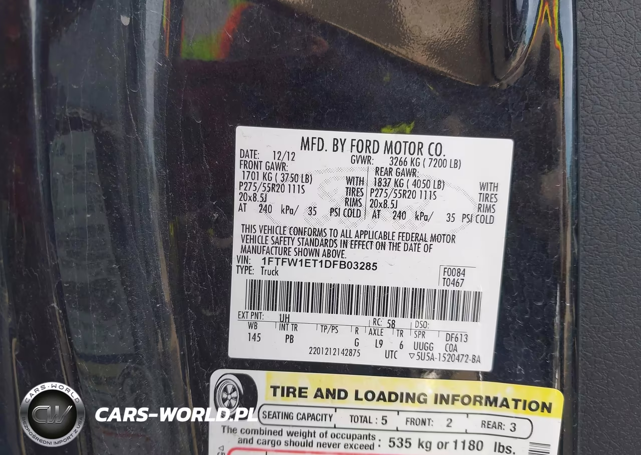 2013 Ford F-150 Platinum VIN:1FTFW1ET1DFB03285 - 9