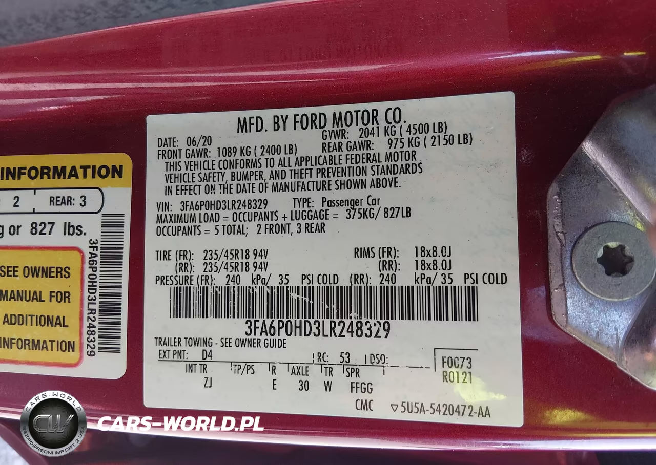 2020 Ford Fusion Se VIN:3FA6P0HD3LR248329 - 9
