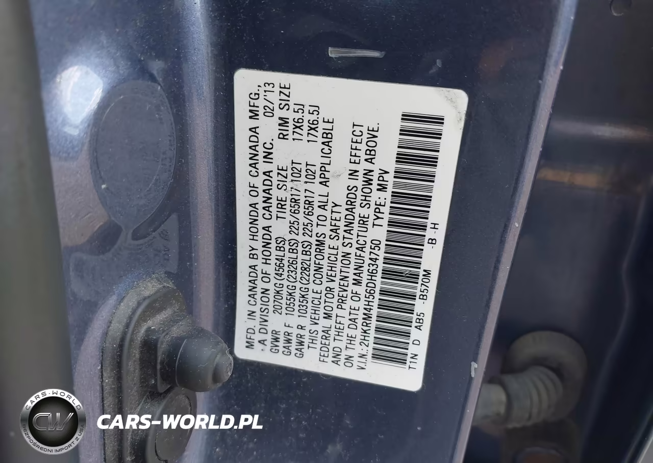 2013 Honda Cr-V Ex VIN:2HKRM4H56DH634750 - 9
