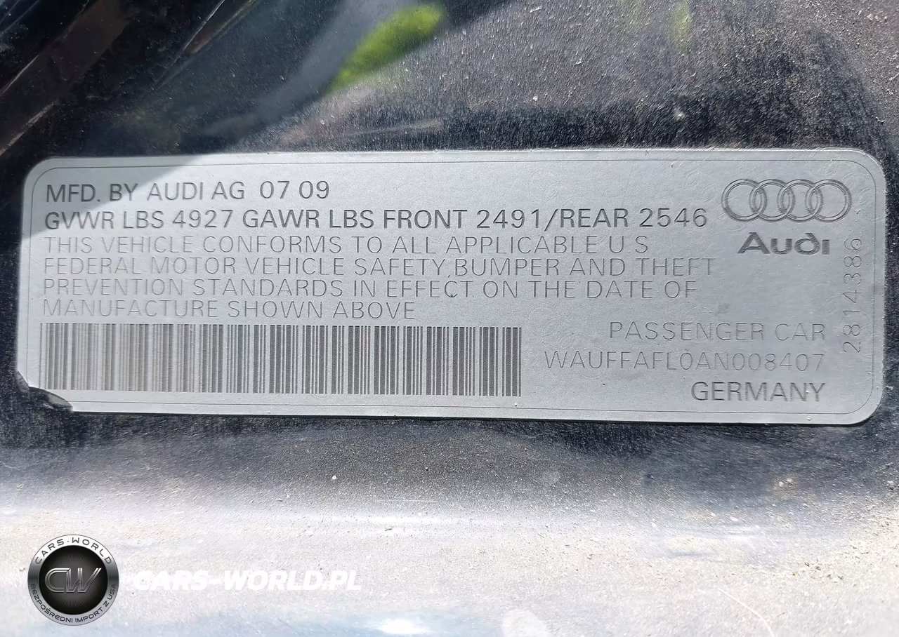2010 Audi A4 2.0T Premium VIN:WAUFFAFL0AN008407 - 9