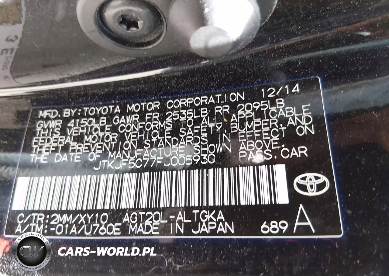 2015 Scion Tc Release Series 9.0 VIN:JTKJF5C77FJ005930 - 9