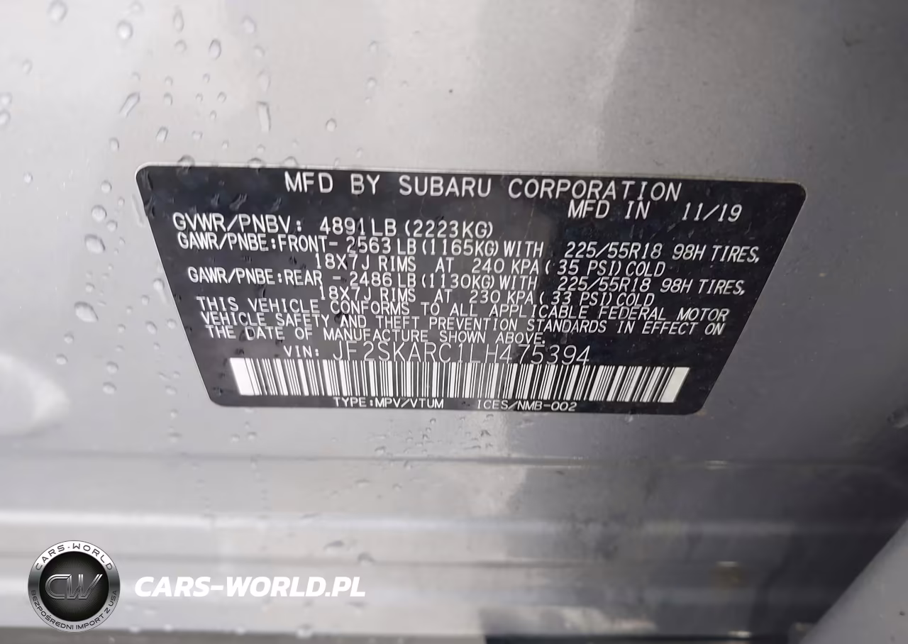 2020 Subaru Forester Sport VIN:JF2SKARC1LH475394 - 9