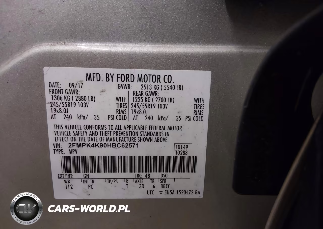 2017 Ford Edge Titanium VIN:2FMPK4K90HBC62571 - 9