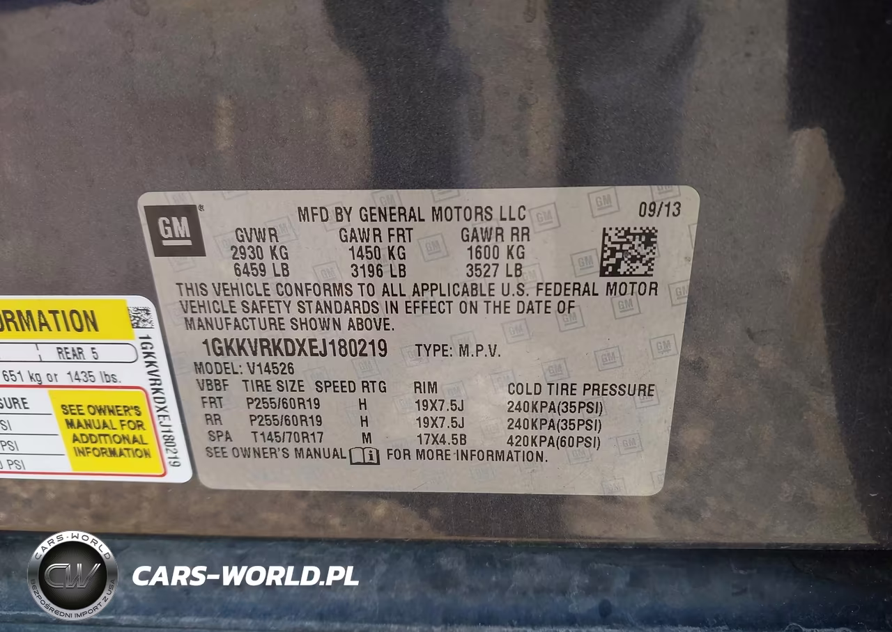 2014 GMC Acadia Slt-1 VIN:1GKKVRKDXEJ180219 - 9