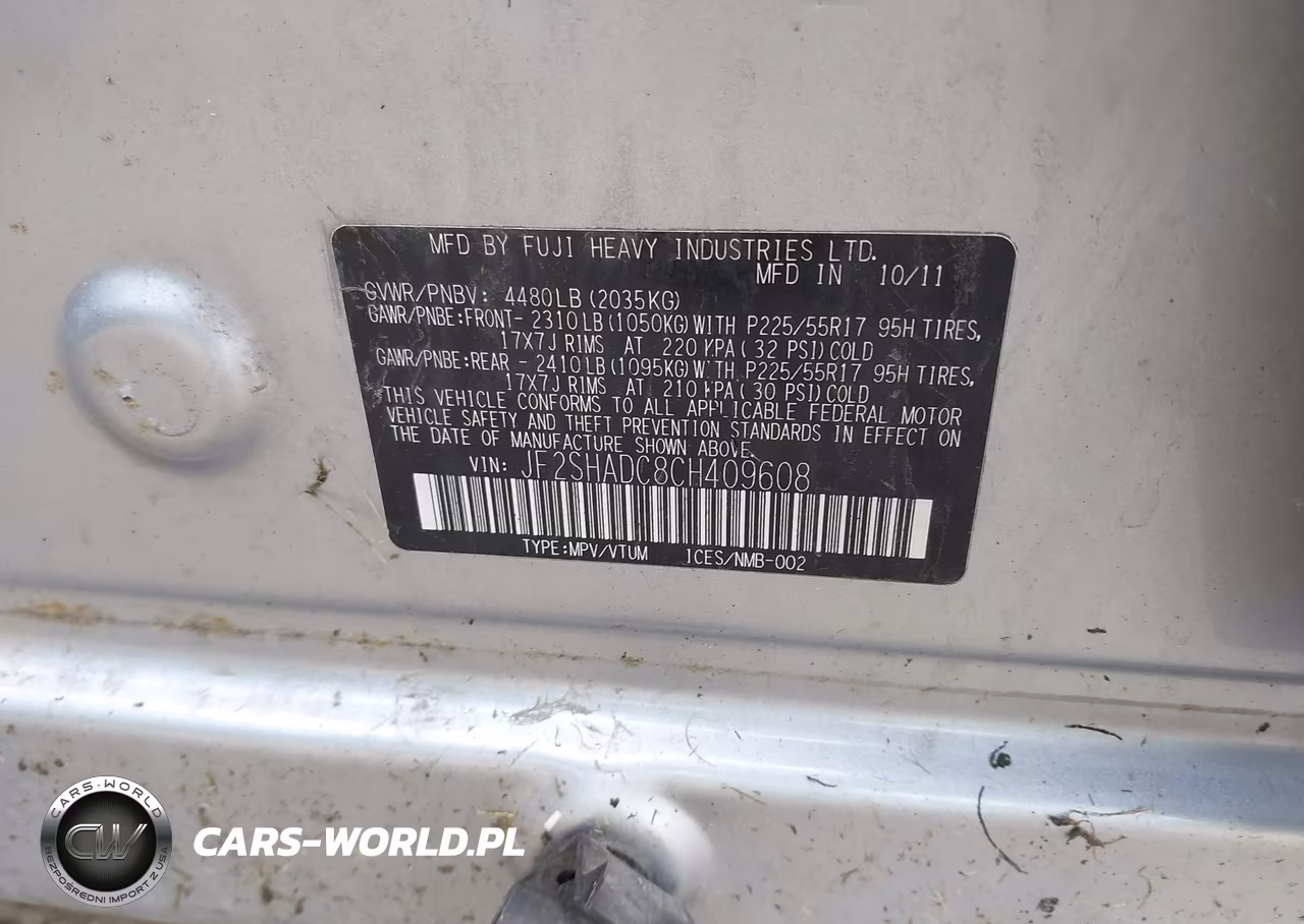 2012 Subaru Forester 2.5X Premium VIN:JF2SHADC8CH409608 - 9