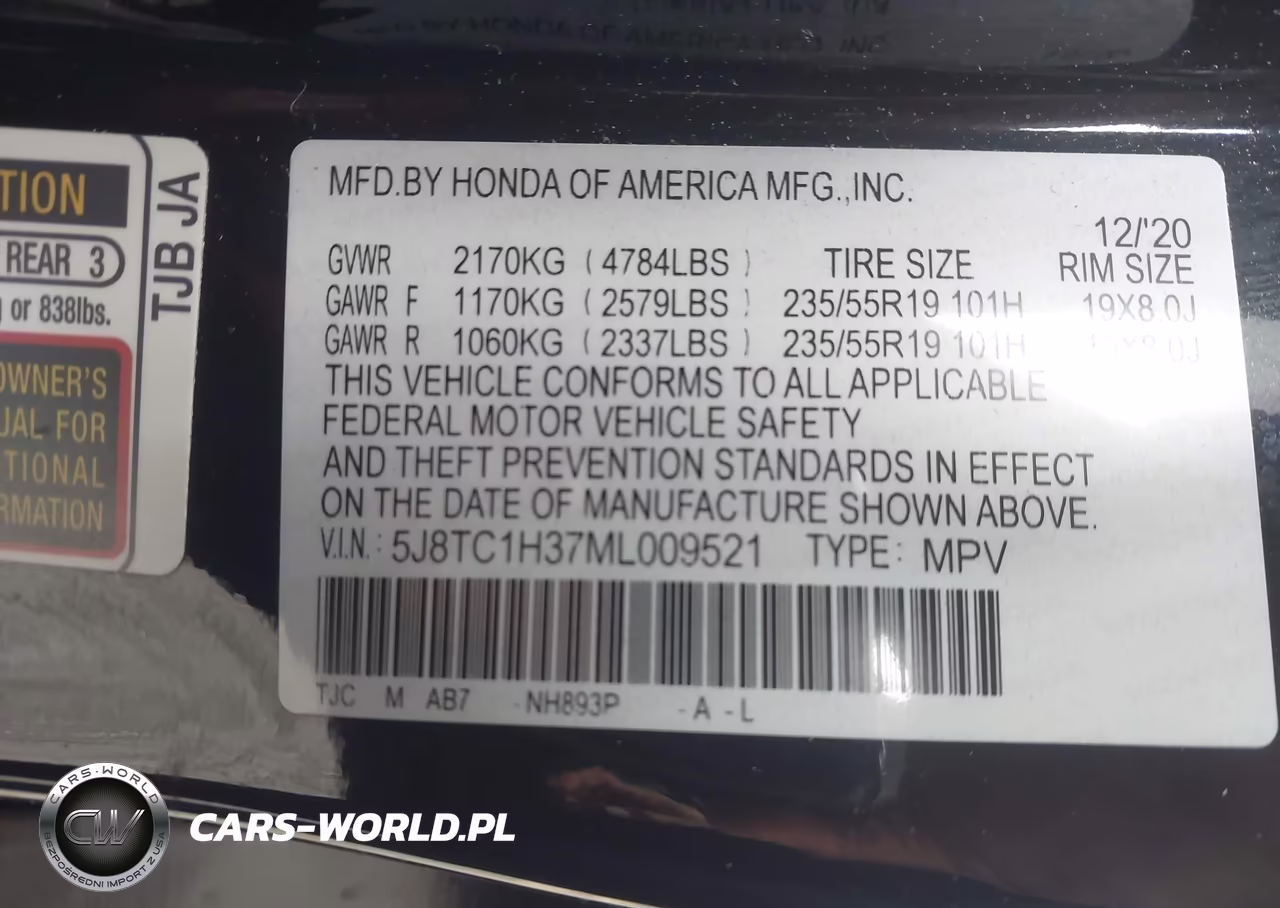 2021 Acura Rdx Standard VIN:5J8TC1H37ML009521 - 9