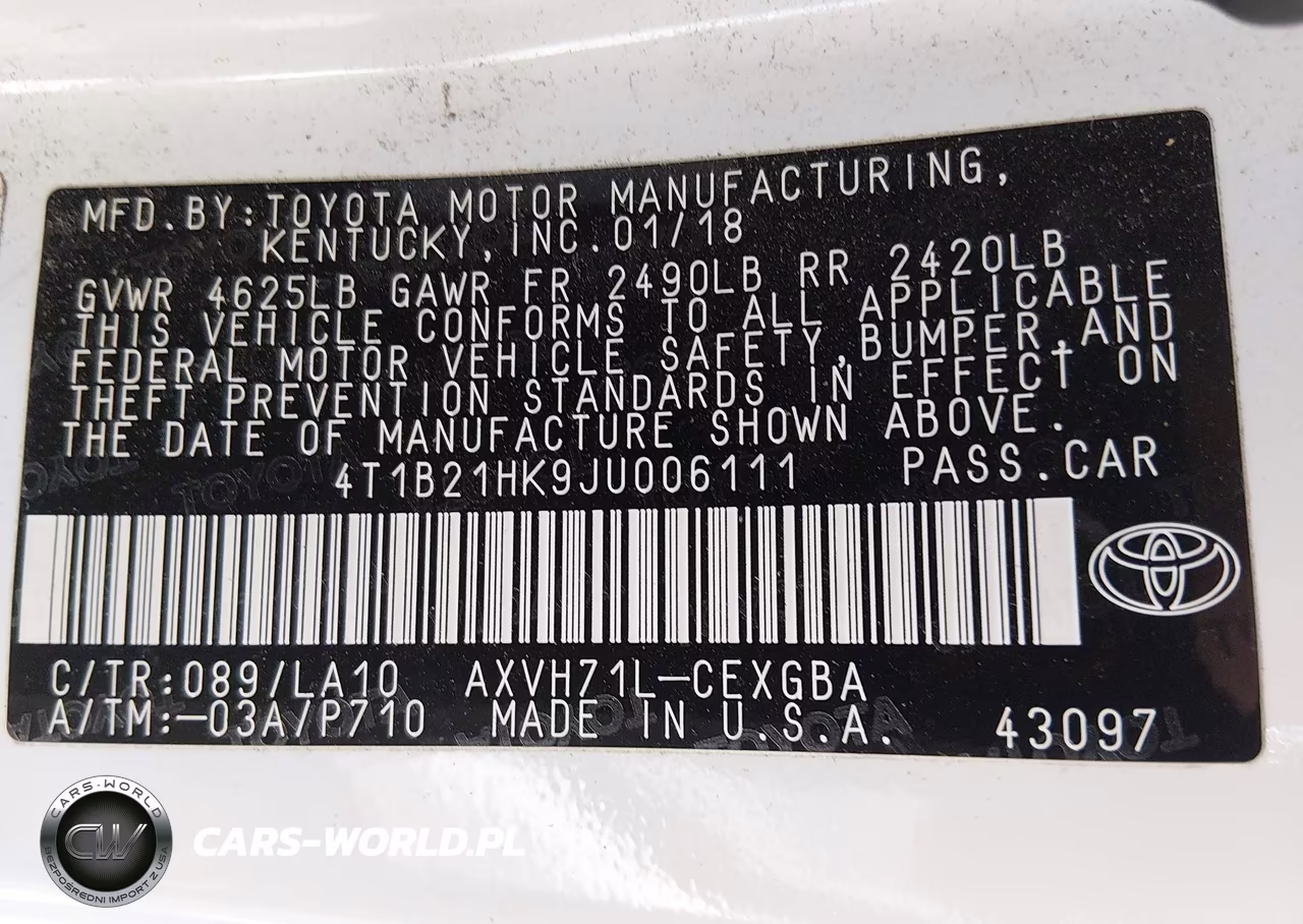 2018 Toyota Camry Hybrid Xle VIN:4T1B21HK9JU006111 - 9