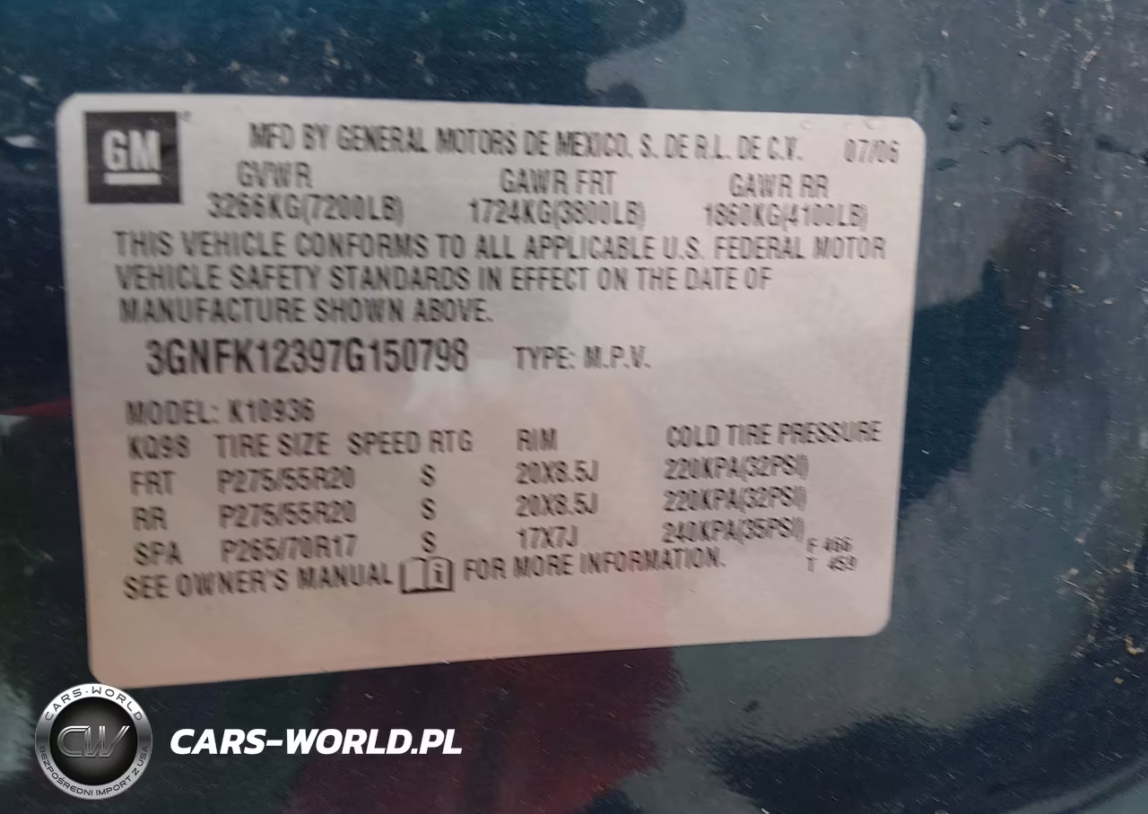 2007 Chevrolet Avalanche 1500 Ltz VIN:3GNFK12397G150798 - 9