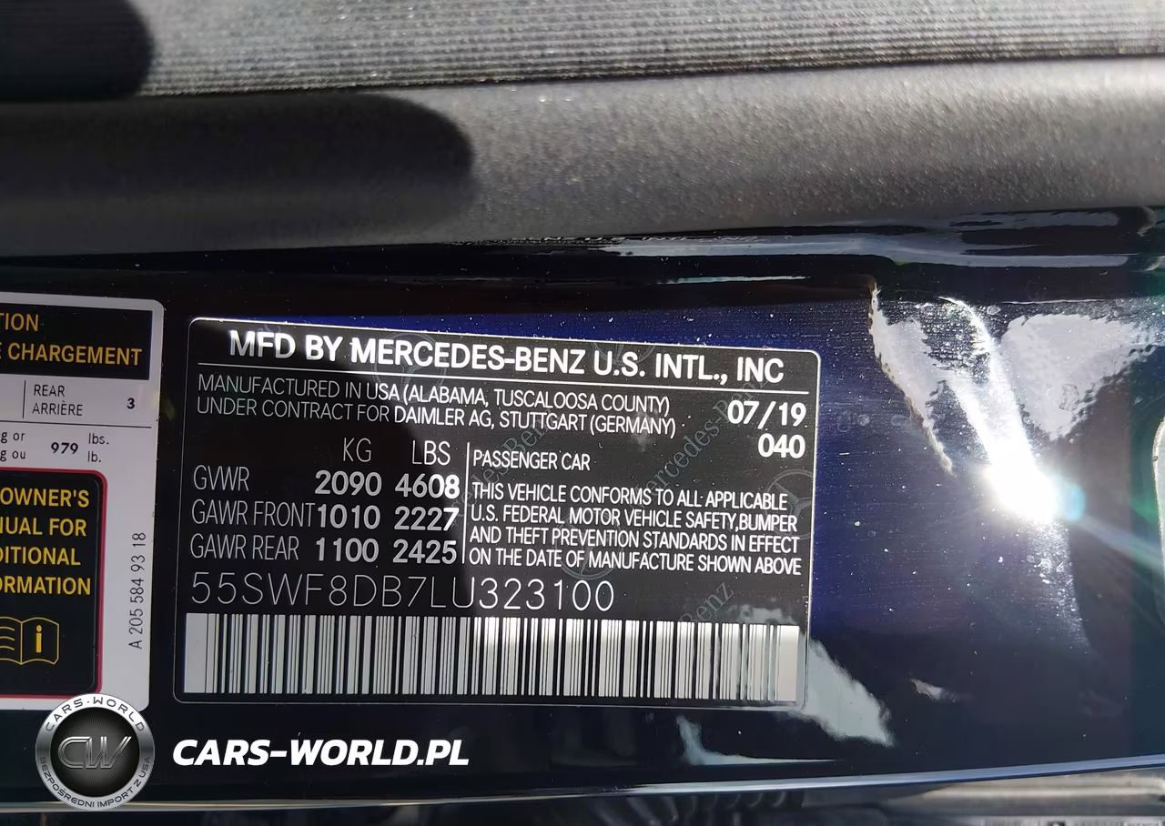 2020 Mercedes-Benz C 300 VIN:55SWF8DB7LU323100 - 9