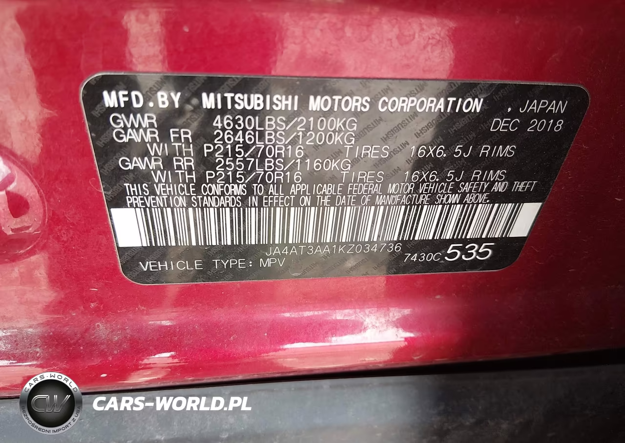 2019 Mitsubishi Eclipse Cross Es VIN:JA4AT3AA1KZ034736 - 9
