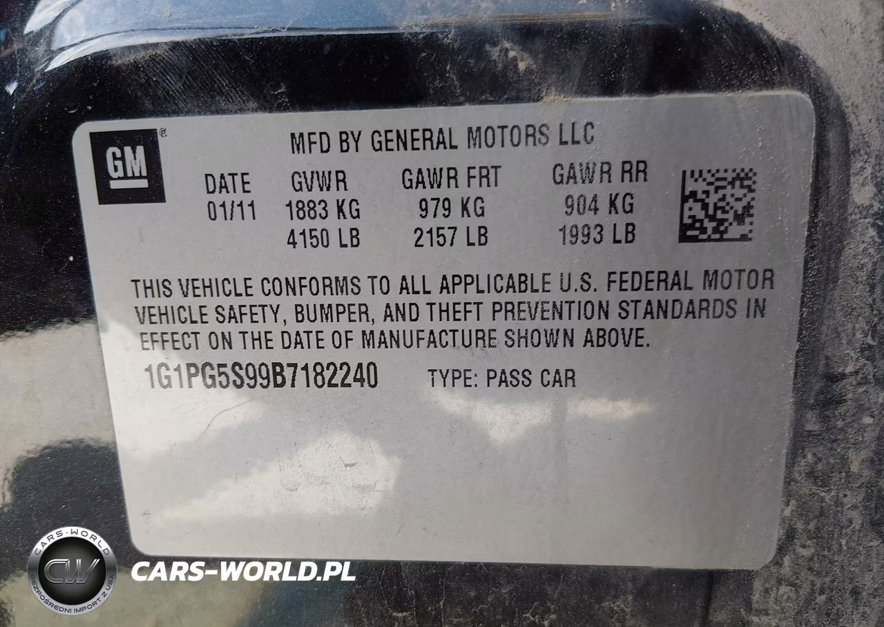 2011 Chevrolet Cruze 2Lt VIN:1G1PG5S99B7182240 - 9