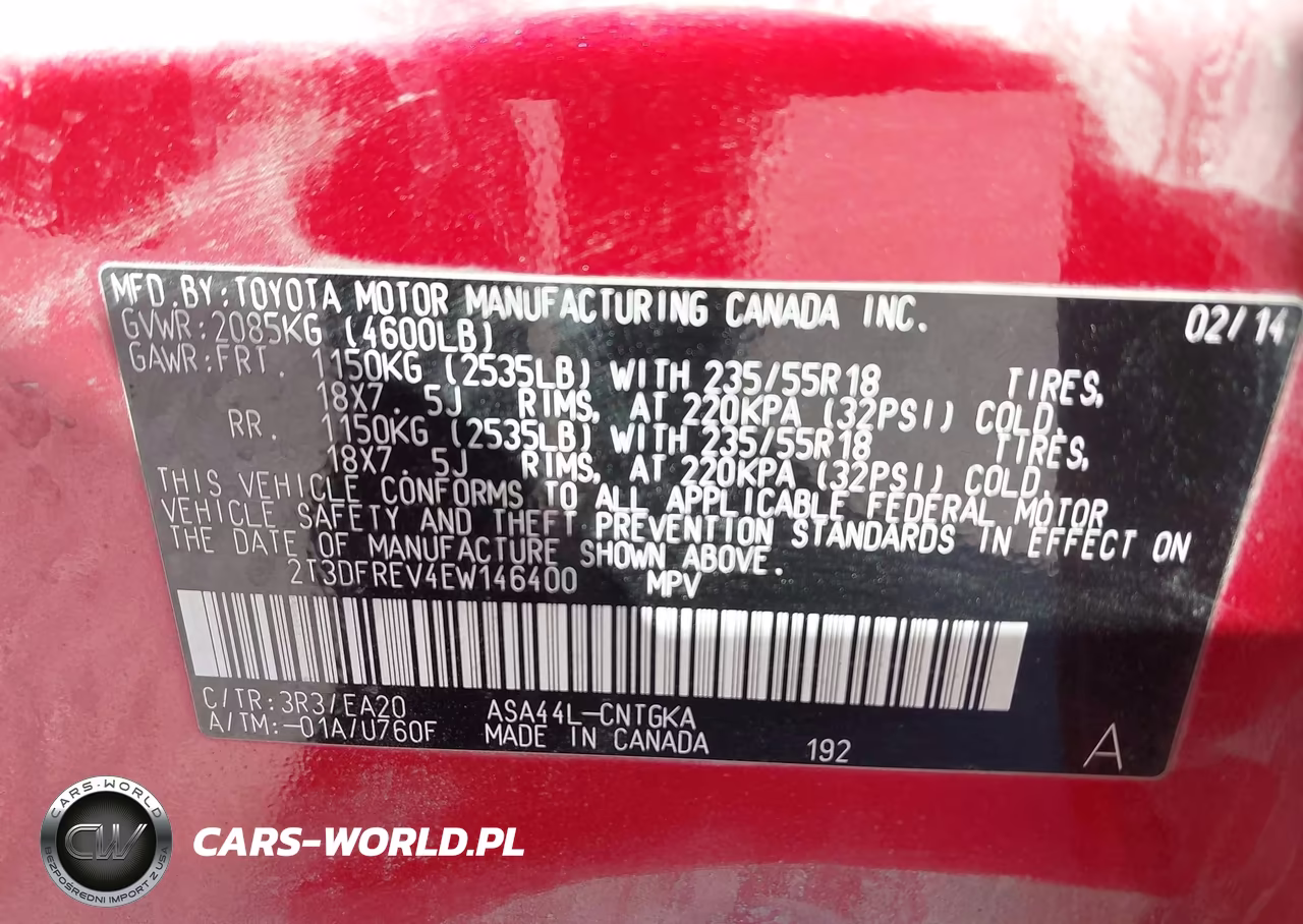 2014 Toyota Rav4 Limited VIN:2T3DFREV4EW146400 - 9