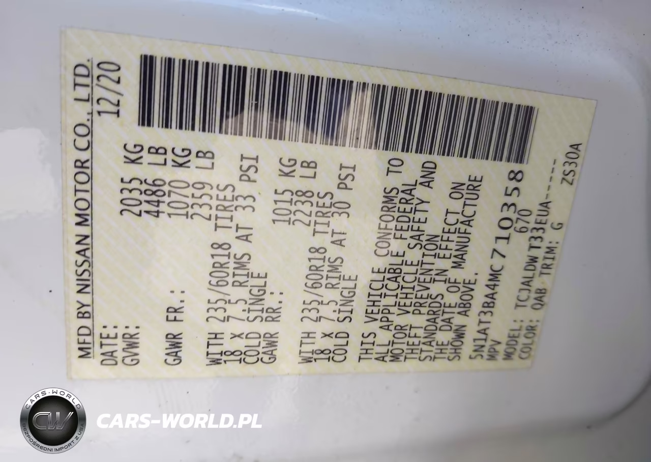 2021 Nissan Rogue Sv Fwd VIN:5N1AT3BA4MC710358 - 9