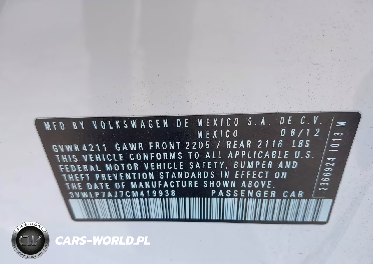 2012 Volkswagen Jetta 2.5L Sel Premium VIN:3VWLP7AJ7CM419938 - 9