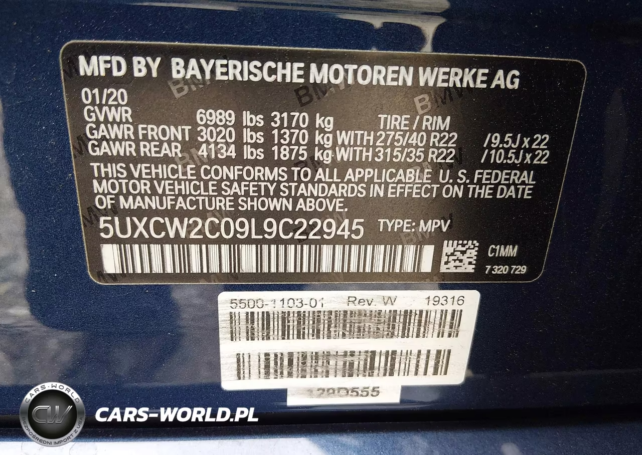 2020 BMW X7 xDrive40I VIN:5UXCW2C09L9C22945 - 9