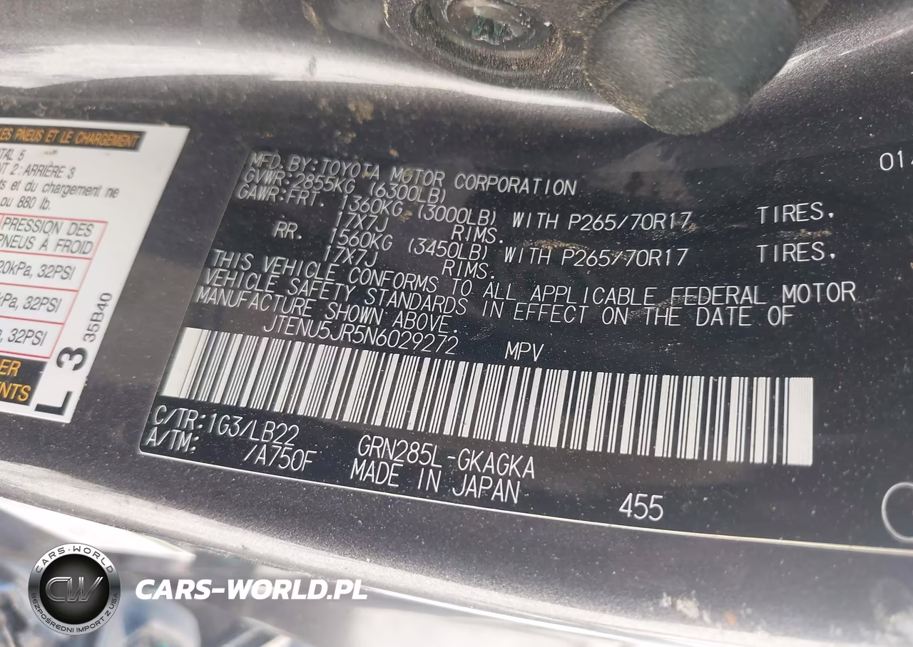2022 Toyota 4Runner VIN:JTENU5JR5N6029272 - 9