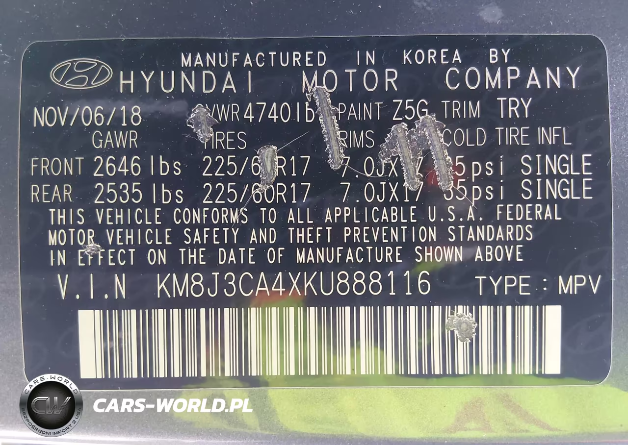 2019 Hyundai Tucson Value VIN:KM8J3CA4XKU888116 - 9