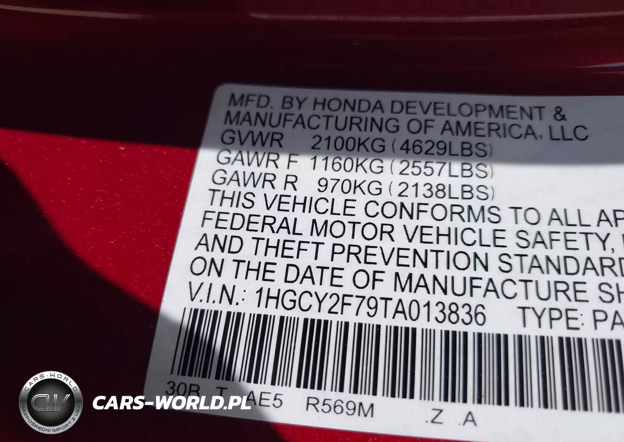 2026 Honda Accord Hybrid Sport-L VIN:1HGCY2F79TA013836 - 9