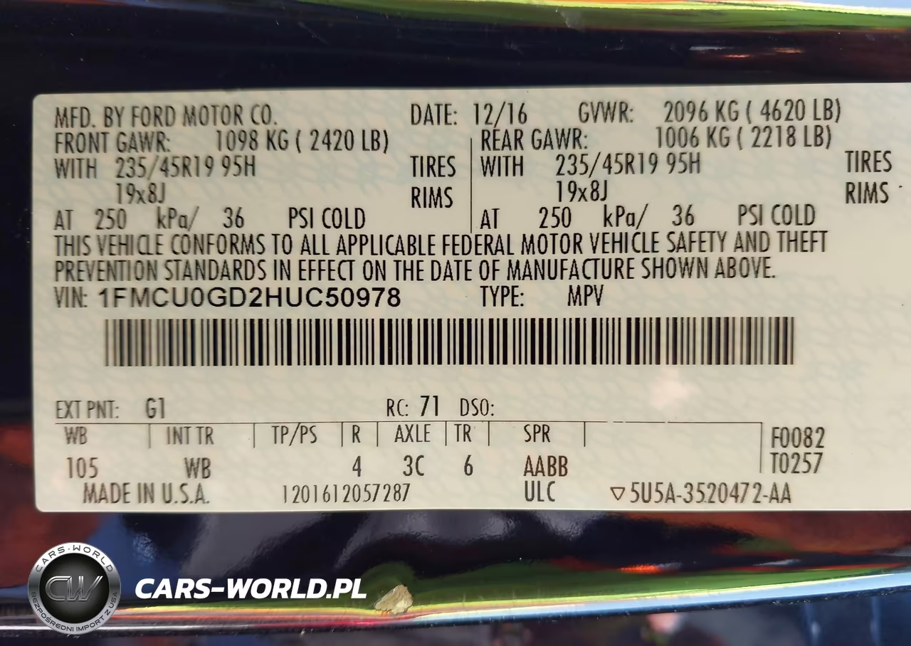 2017 Ford Escape Se VIN:1FMCU0GD2HUC50978 - 9
