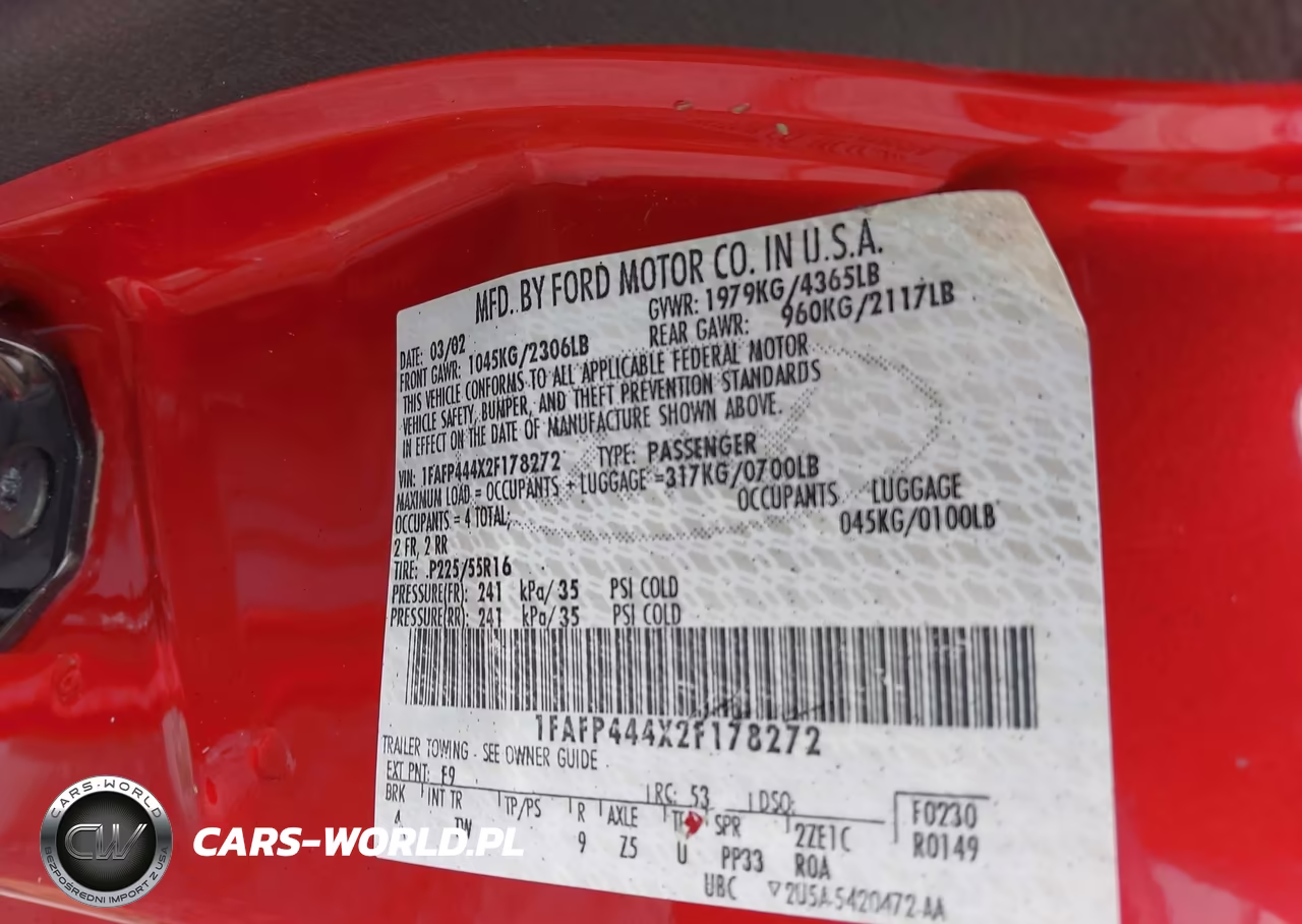 2002 Ford Mustang VIN:1FAFP444X2F178272 - 9