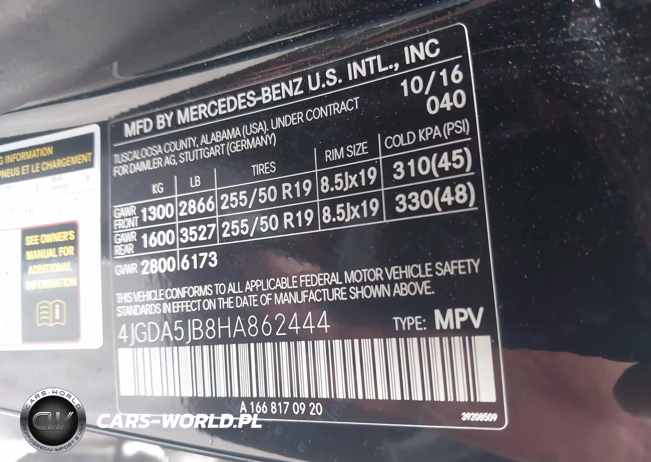 2017 Mercedes-Benz Gle 350 VIN:4JGDA5JB8HA862444 - 9