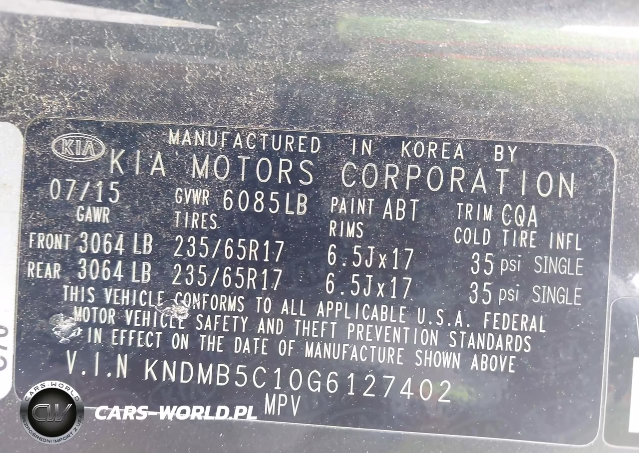 2016 Kia Sedona Lx VIN:KNDMB5C10G6127402 - 9
