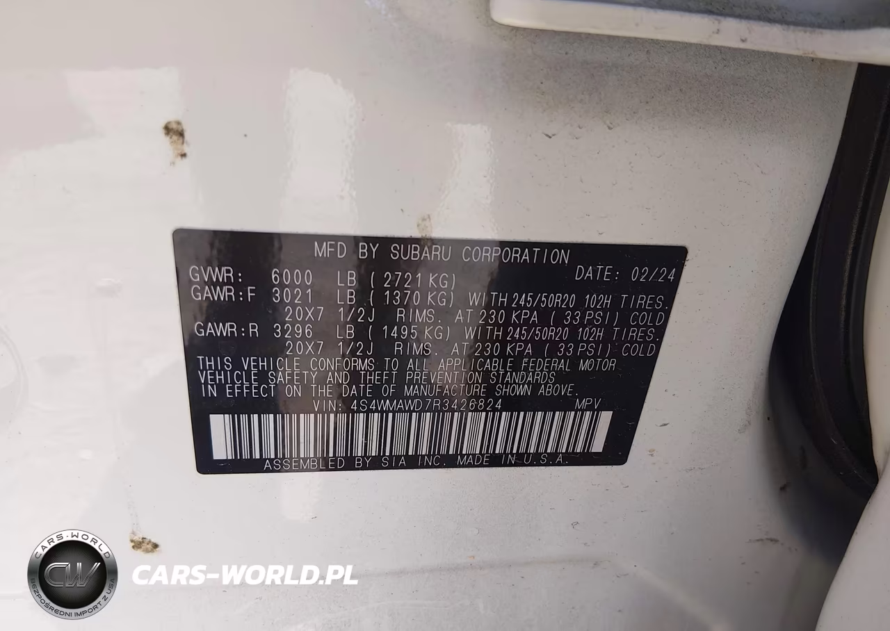 2024 Subaru Ascent Touring 7-Passenger VIN:4S4WMAWD7R3426824 - 9