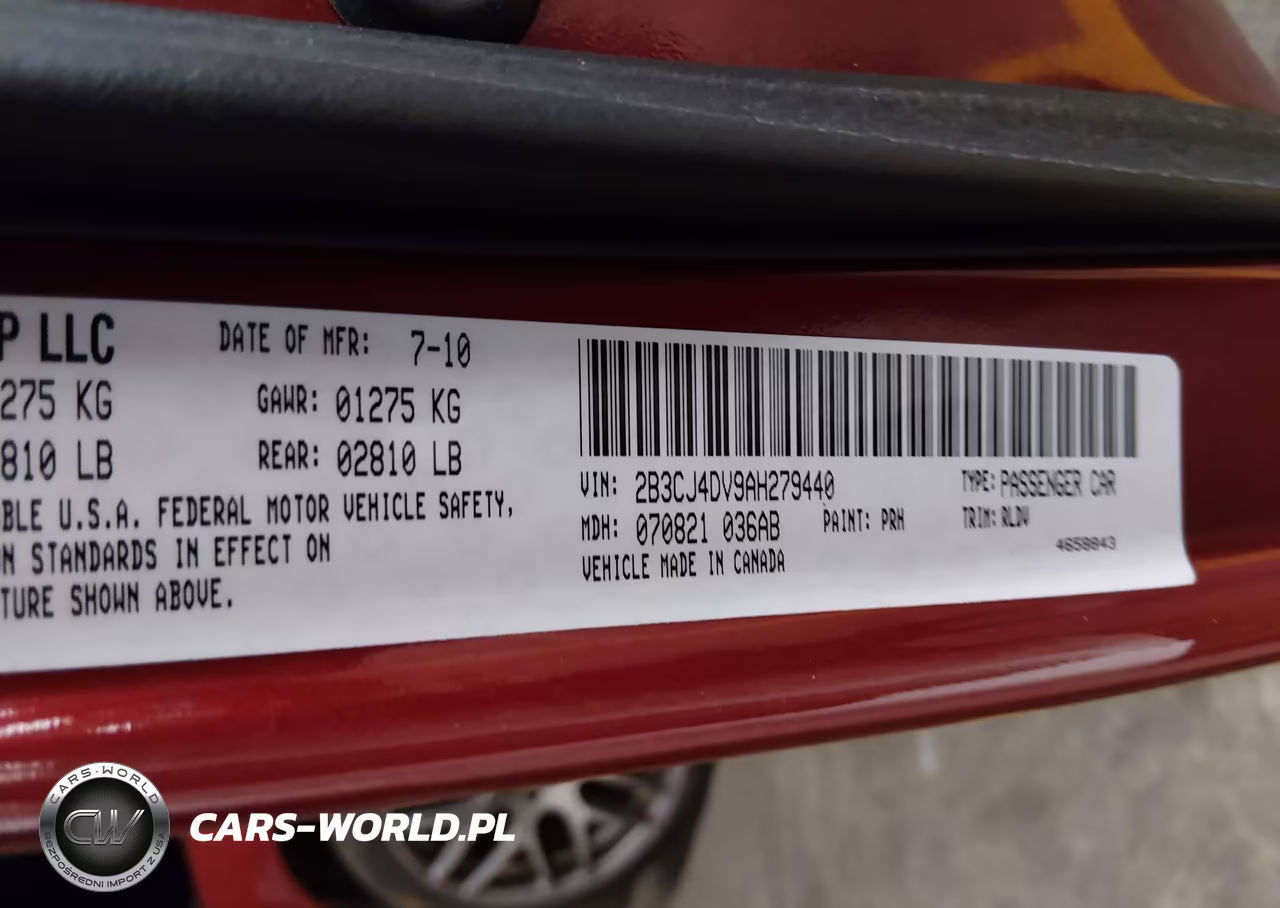 2010 Dodge Challenger Se VIN:2B3CJ4DV9AH279440 - 9