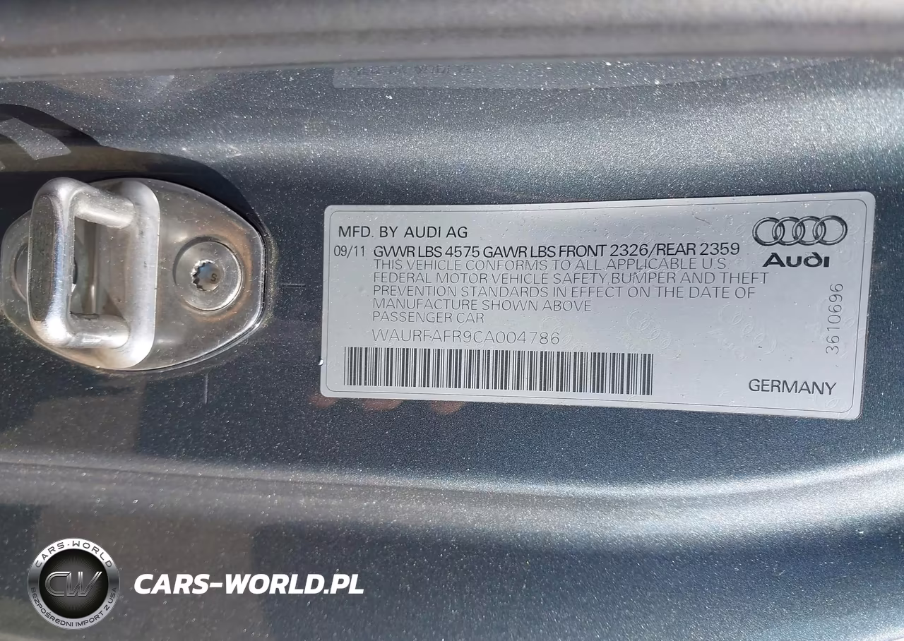 2012 Audi A5 2.0T Premium VIN:WAURFAFR9CA004786 - 9