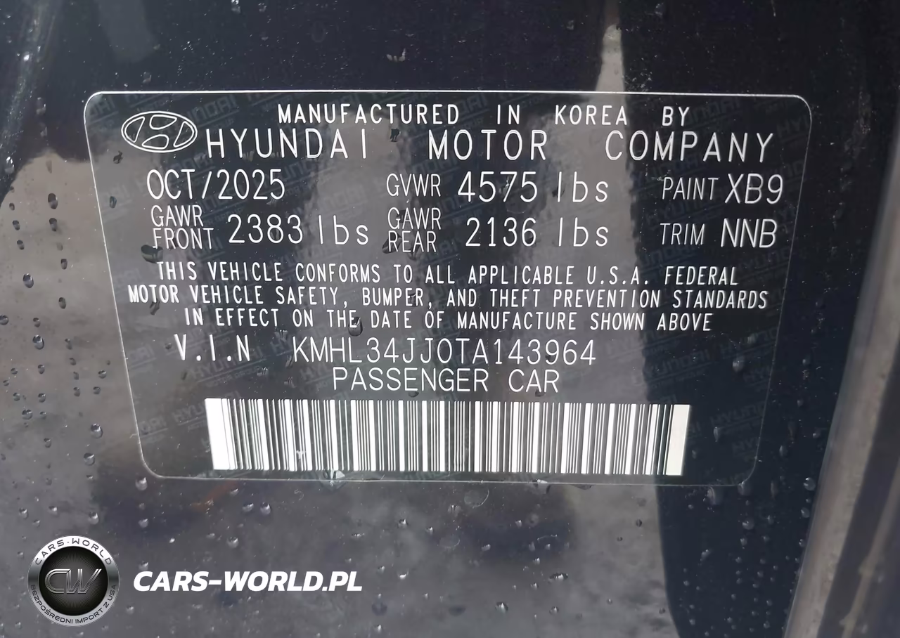 2026 Hyundai Sonata Hybrid Sel VIN:KMHL34JJ0TA143964 - 9