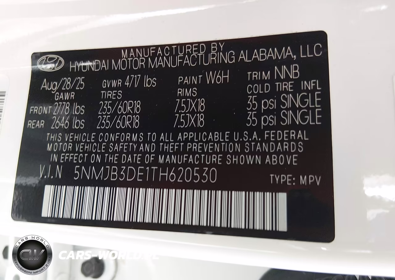 2026 Hyundai Tucson Sel VIN:5NMJB3DE1TH620530 - 9