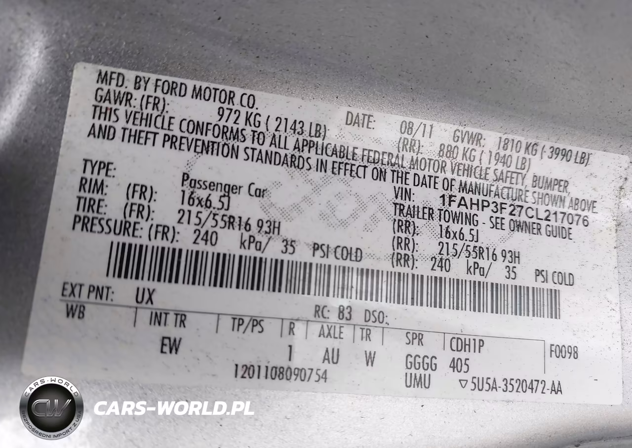 2012 Ford Focus Se VIN:1FAHP3F27CL217076 - 9
