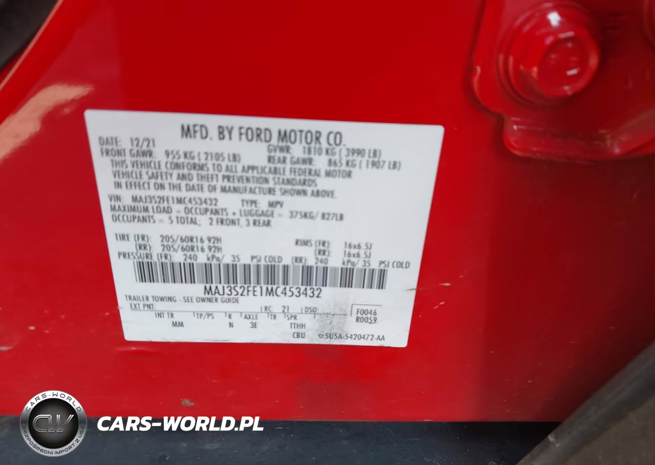 2021 Ford Ecosport S VIN:MAJ3S2FE1MC453432 - 9