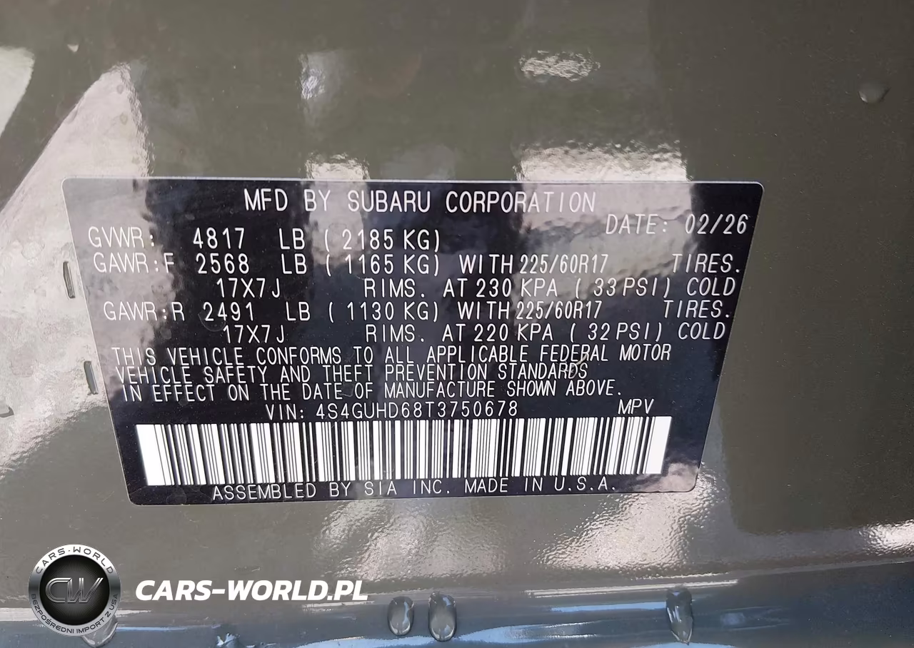 2026 Subaru Crosstrek Premium VIN:4S4GUHD68T3750678 - 9