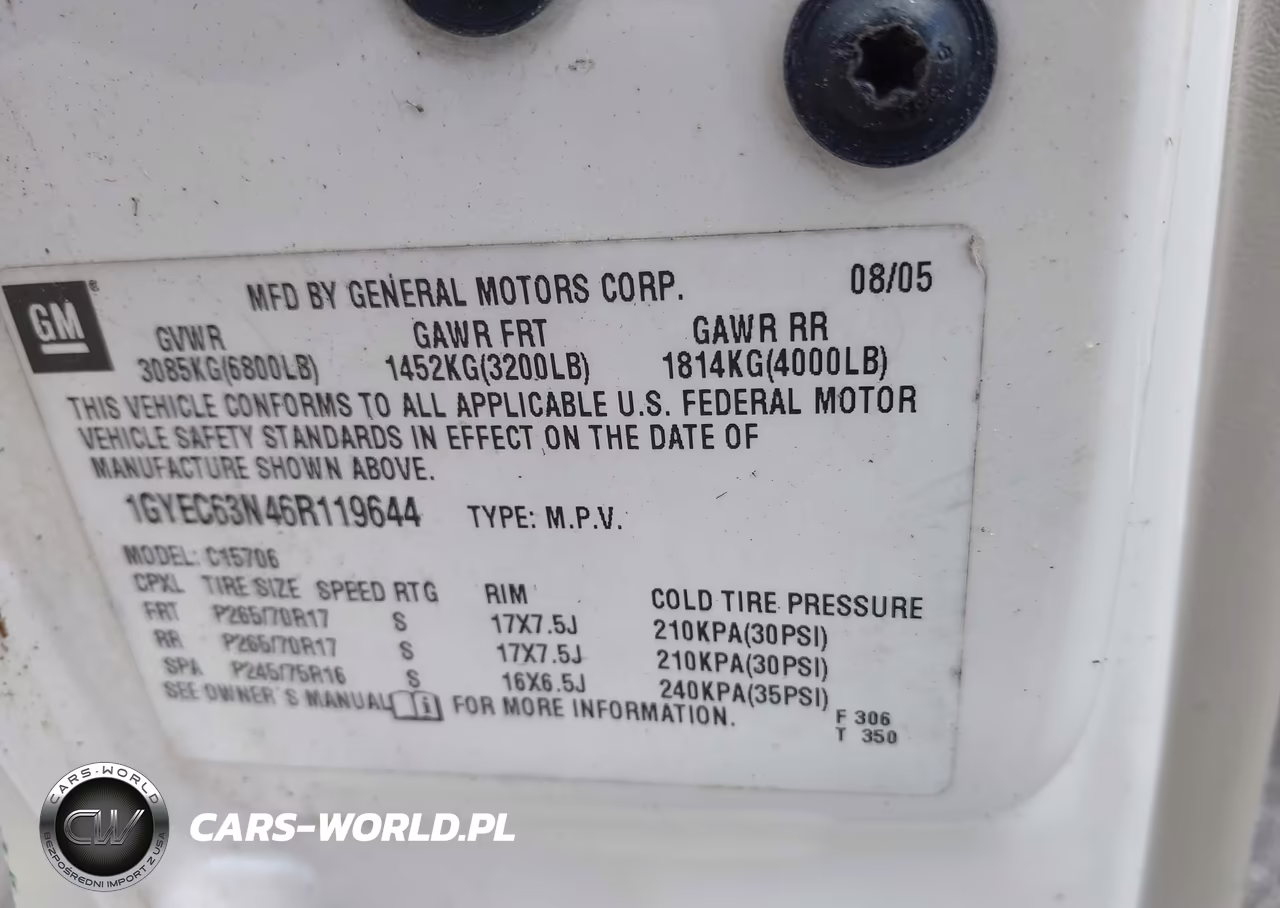 2006 Cadillac Escalade Standard VIN:1GYEC63N46R119644 - 9