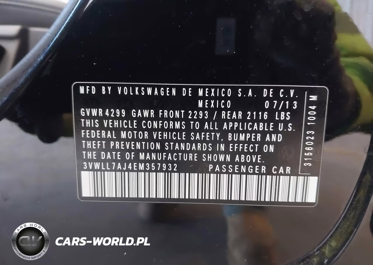 2014 Volkswagen Jetta 2.0L Tdi VIN:3VWLL7AJ4EM357932 - 8