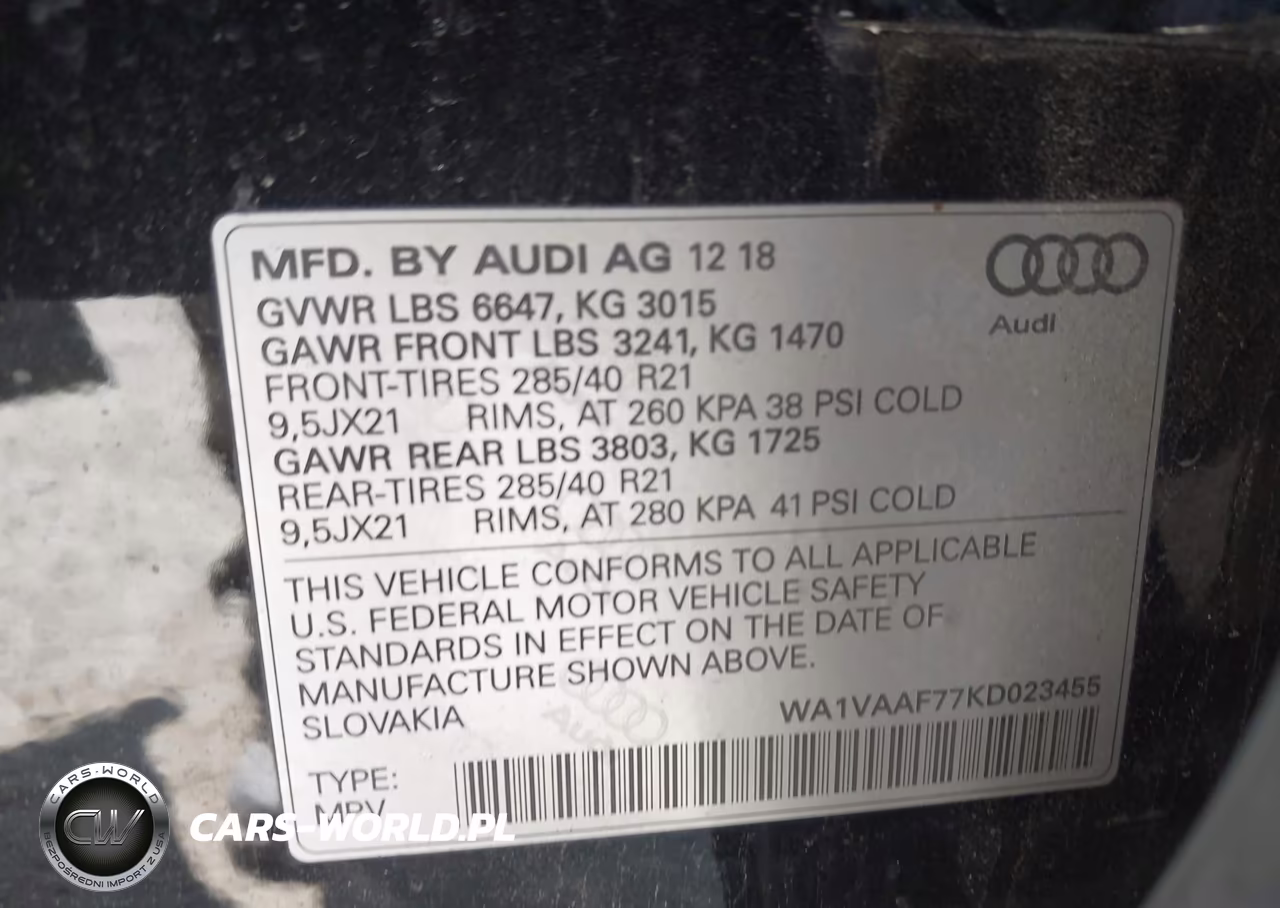 2019 Audi Q7 55 Premium VIN:WA1VAAF77KD023455 - 7