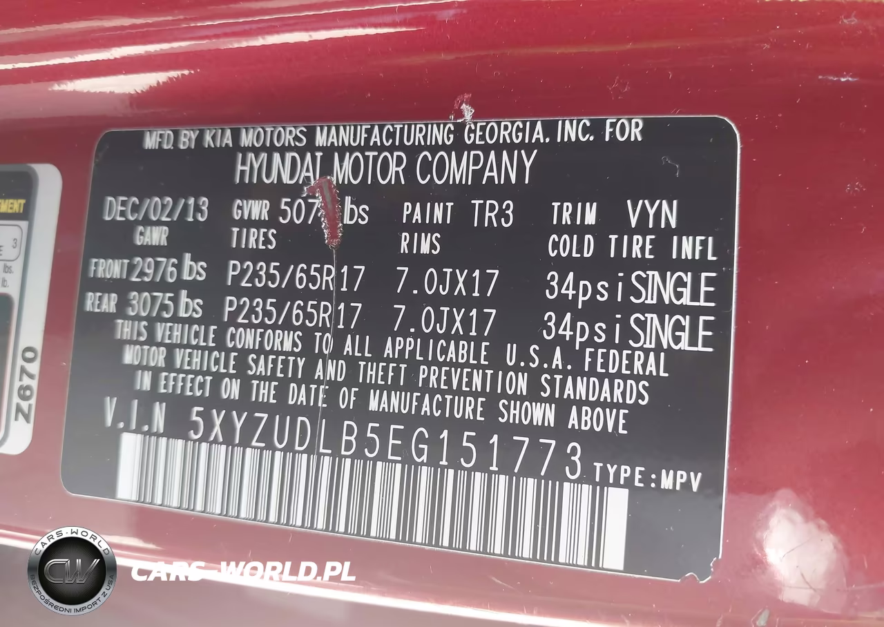 2014 Hyundai Santa Fe Sport 2.4L VIN:5XYZUDLB5EG151773 - 9