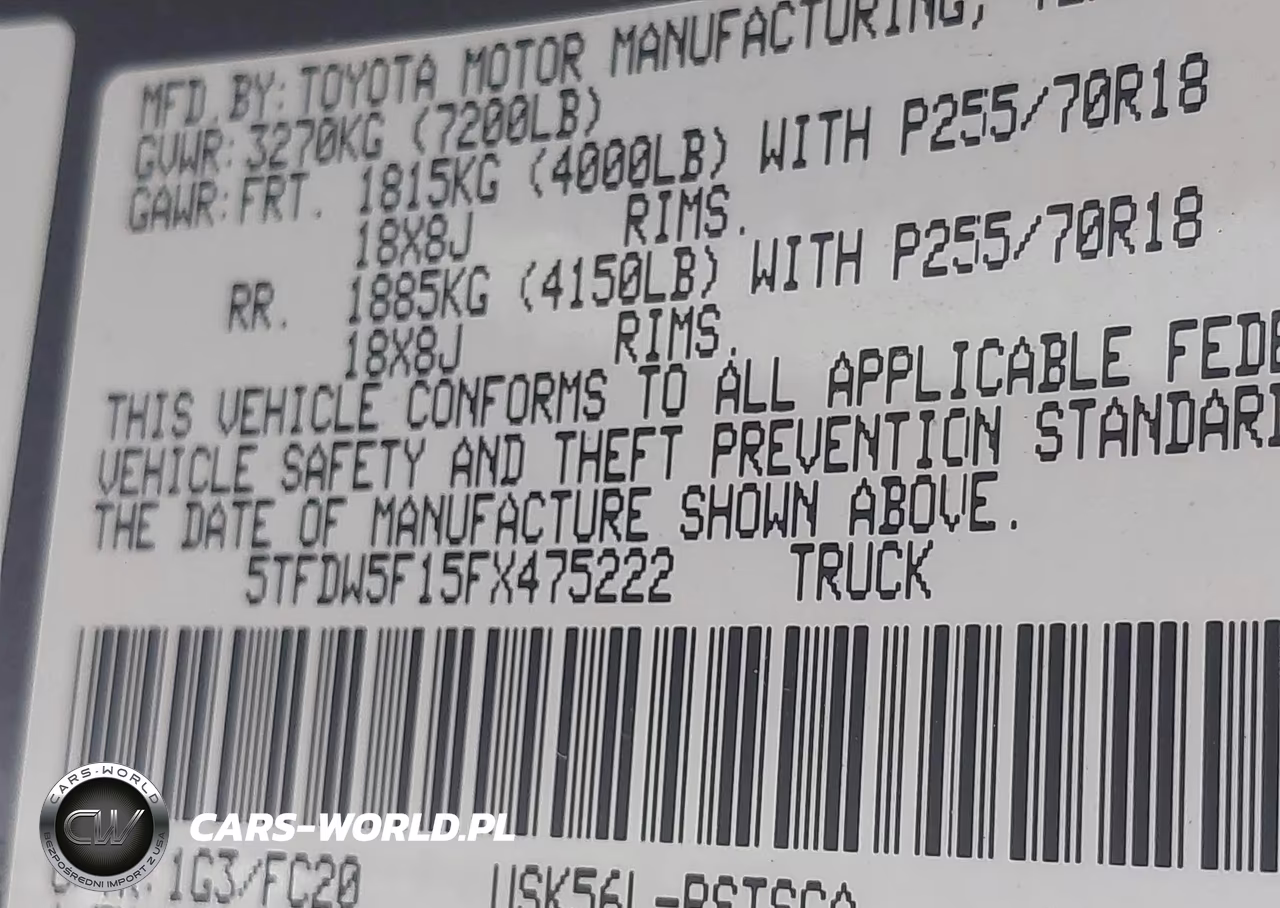 2015 Toyota Tundra Sr5 5.7L V8 VIN:5TFDW5F15FX475222 - 9
