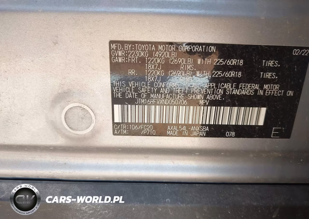 2022 Toyota Rav4 Hybrid Se VIN:JTM16RFVXND050706 - 9