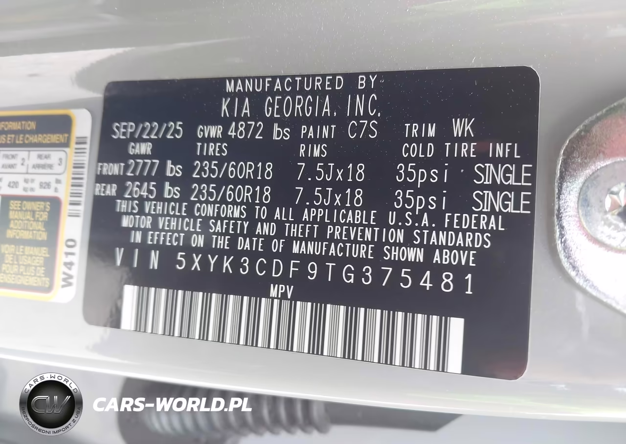 2026 Kia Sportage Ex VIN:5XYK3CDF9TG375481 - 9