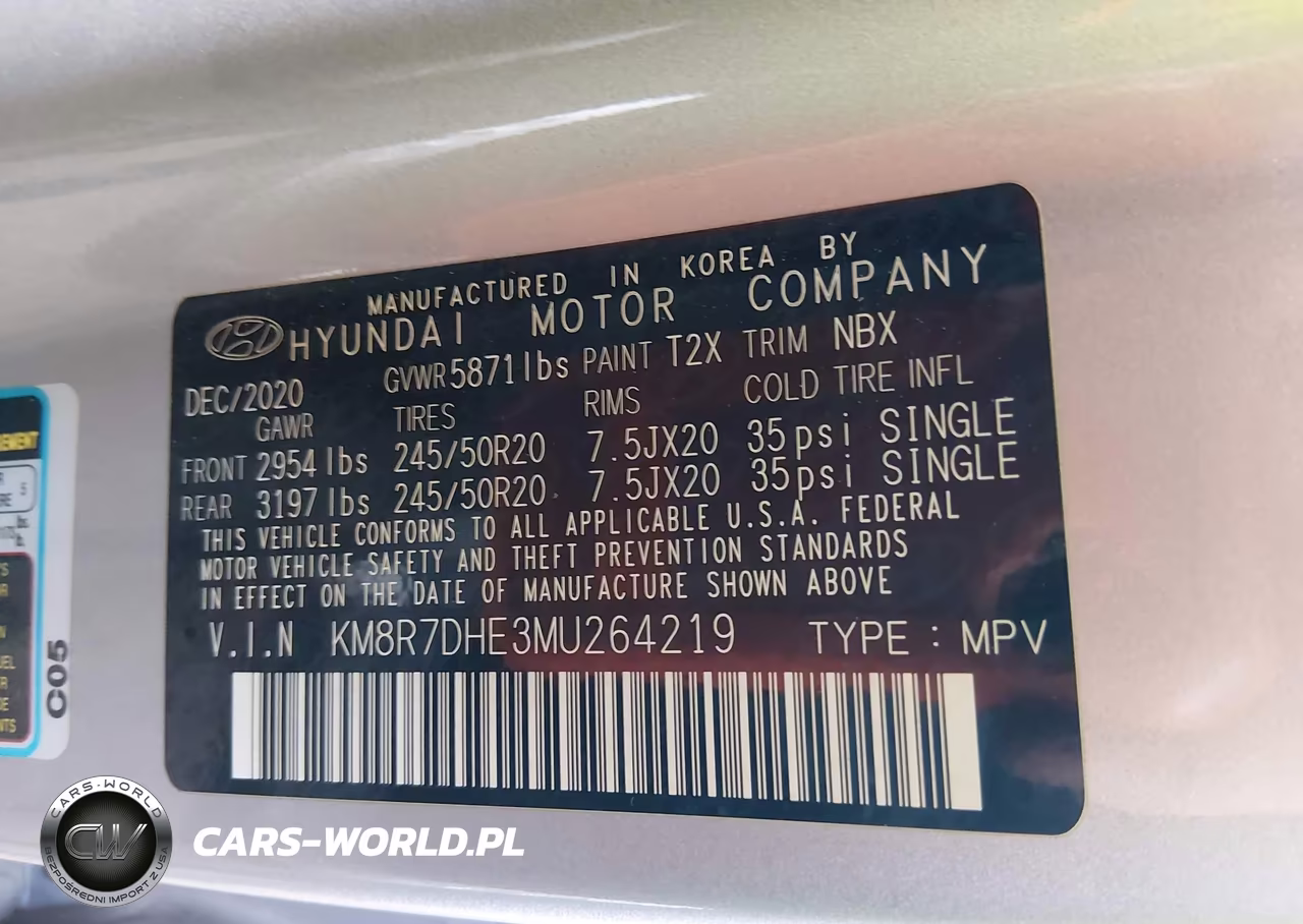2021 Hyundai Palisade Calligraphy VIN:KM8R7DHE3MU264219 - 9